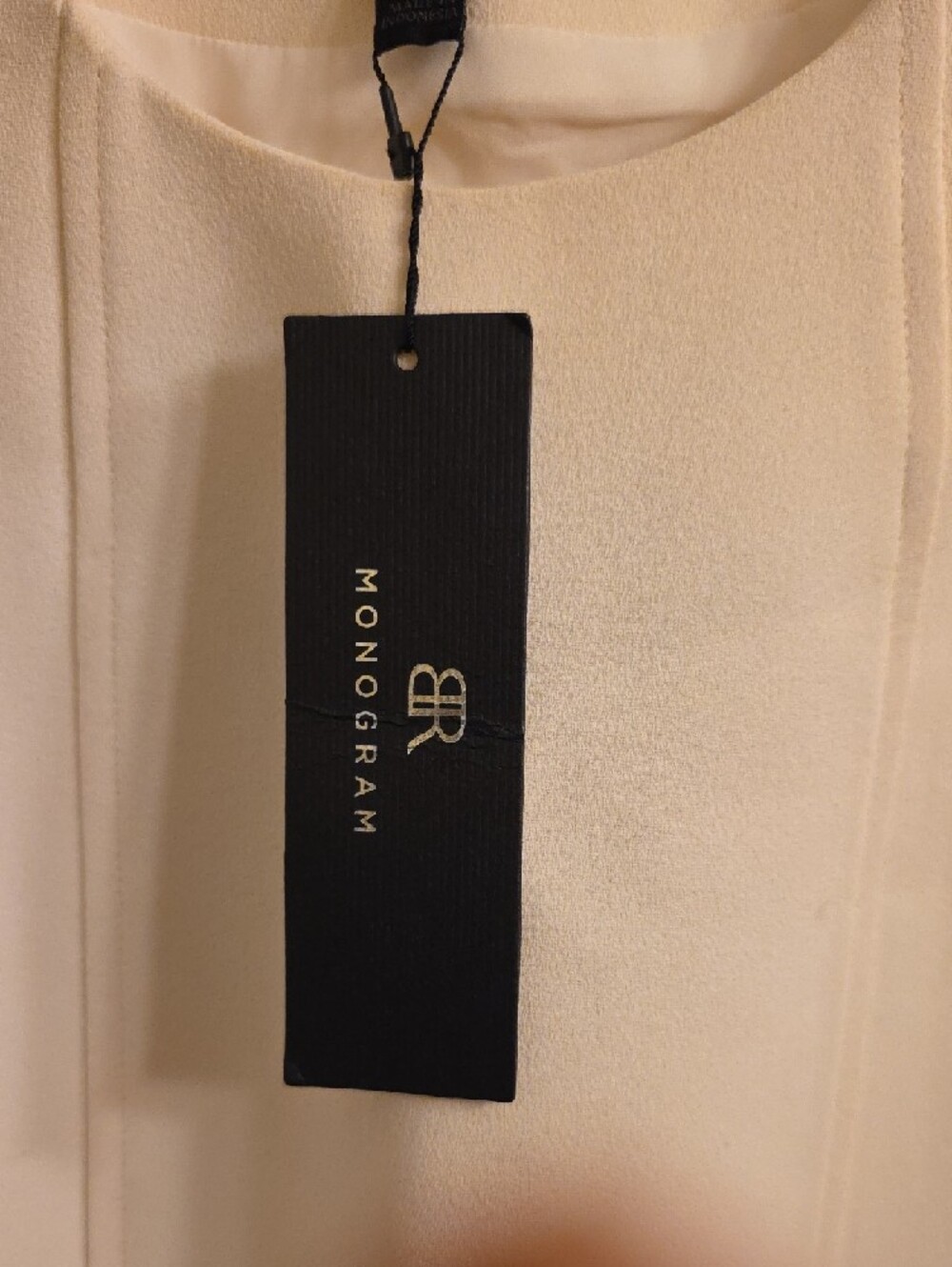 Banana Republic Cream Long Sleeve Shift Dress - Picture 2 of 8